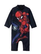 Nmmmoth Spiderman Ls Uv Suit Mar Navy Name It
