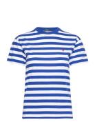 Striped Cotton Jersey Crewneck Tee Blue Polo Ralph Lauren