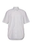 Rel Heritage Poplin Stripe Ss Shrt White GANT