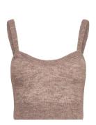 Top Sleeveless Short Wool Brown Lindex