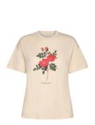 Printed Cotton-Blend T-Shirt Beige Mango