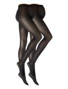 Tights 40 Den 2 Pack Mom Black Lindex