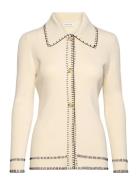 Grace Stitch Detail Knitted Top Cream Malina