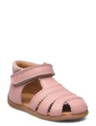 Starters™ Scallop Velcro Sandal Pink Pom Pom