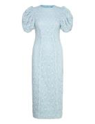 Lace Midi Fitted Dress Blue ROTATE Birger Christensen