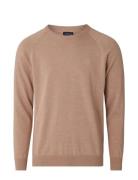 Dean Merino Crew Neck Sweater Beige Lexington Clothing