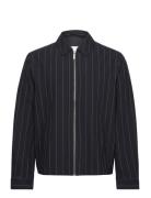 Como Coach Twill Pinstripe Jacket Navy Les Deux