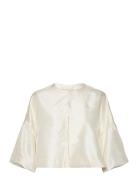 Viv Dropped Shoulder Pouf Sleeve Blouse Cream Malina