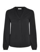 Cisna V- Neck Blouse Black Tamaris Apparel