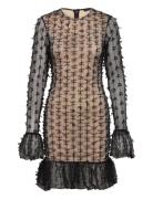 Bow Mesh Mini Dress Black ROTATE Birger Christensen