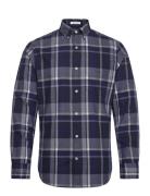 Reg Jaspe Check Shirt Navy GANT