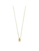 Jemma Square Pendant Necklace Gold Pilgrim