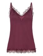 Rwbillie Lace Strap Top Burgundy Rosemunde