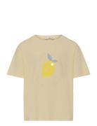 Printed Cotton-Blend T-Shirt Yellow Mango
