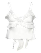 Marsella Ruffle Cami White Bardot