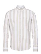 Block Stripe Bd Shirt Beige Morris