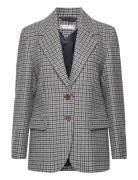 Over D Wool Check Sb Blazer Black Tommy Hilfiger