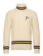 Cable-Knit Wool-Blend Turtleneck Sweater Cream Polo Ralph Lauren
