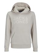 Jjecorp Logo Sweat Hood Noos Jnr Grey Jack & J S