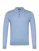 Merino Polo Shirt Blue Morris