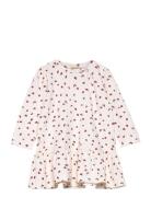 Dress L/S Gather Printed Patterned Petit Piao