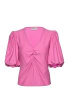 Rifagz Ss Balloon Blouse Pink Gestuz