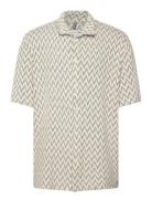 Heat Jacquard Shirt S/S Beige Fat Moose