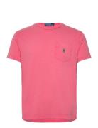 Classic Fit Cotton-Linen Pocket T-Shirt Pink Polo Ralph Lauren