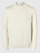 Slhrobert Ls Knit Mock Neck Cream Selected Homme