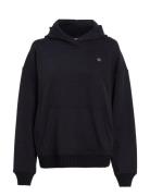 Woven Label Peached Hoodie Black Calvin Klein Jeans