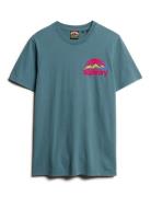 Great Outdoor Chest Graphc Tee Blue Superdry