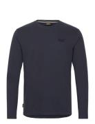 Essential Logo Long Sleeve Top Navy Superdry