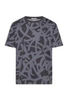 Regular Printed T-Shirt Grey Tom Tailor