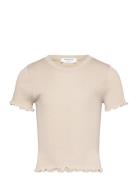 Cotton T-Shirt Cream Rosemunde Kids