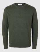 Slhberg Crew Neck Noos Green Selected Homme