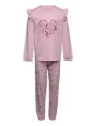 Pyjamas Ls Set Aop Purple Minymo