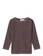 Nmfwang Wool Needle Ls Top Solid Noos Brown Name It