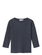 Nmmwang Wool Needle Ls Top Solid Noos Navy Name It