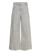 Loose Fitted Pant With Scallop Edge Grey Stella Nova