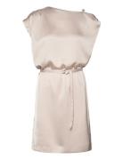 D6Grayson Satin Dress Beige Dante6