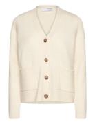 Slfana Ls Knit Wool Cardigan Noos Cream Selected Femme