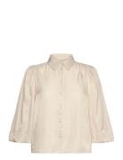 Mssherina 3/4 Sleeve Shirt Cream Minus