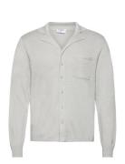 Cotton Linen Knitted Shirt Grey Filippa K