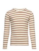 5X5 Classic Stripe Talika Top Beige Mads Nørgaard