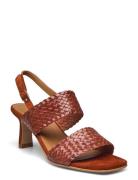 Sandals - Block Heels Brown ANGULUS