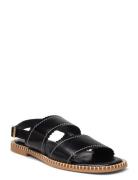 Sandals - Flat Black ANGULUS