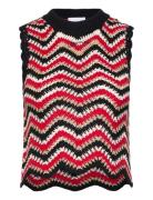 Cotton Crochet Knit Red Ganni