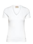 Mmnicole V-Ss Rib Tee White MOS MOSH