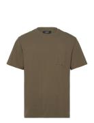 Clean Formal Stretch T-Shirt Khaki Clean Cut Copenhagen