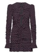 Jacquard Mini Dress Navy ROTATE Birger Christensen